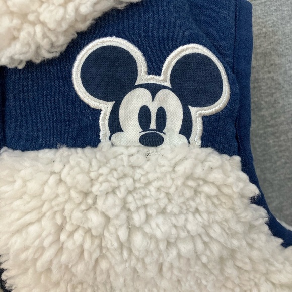 Disney Toddler - Sherpa Fleece Vest & hood with ears - Size 18M - Mickey Mouse - Picture 3 of 11